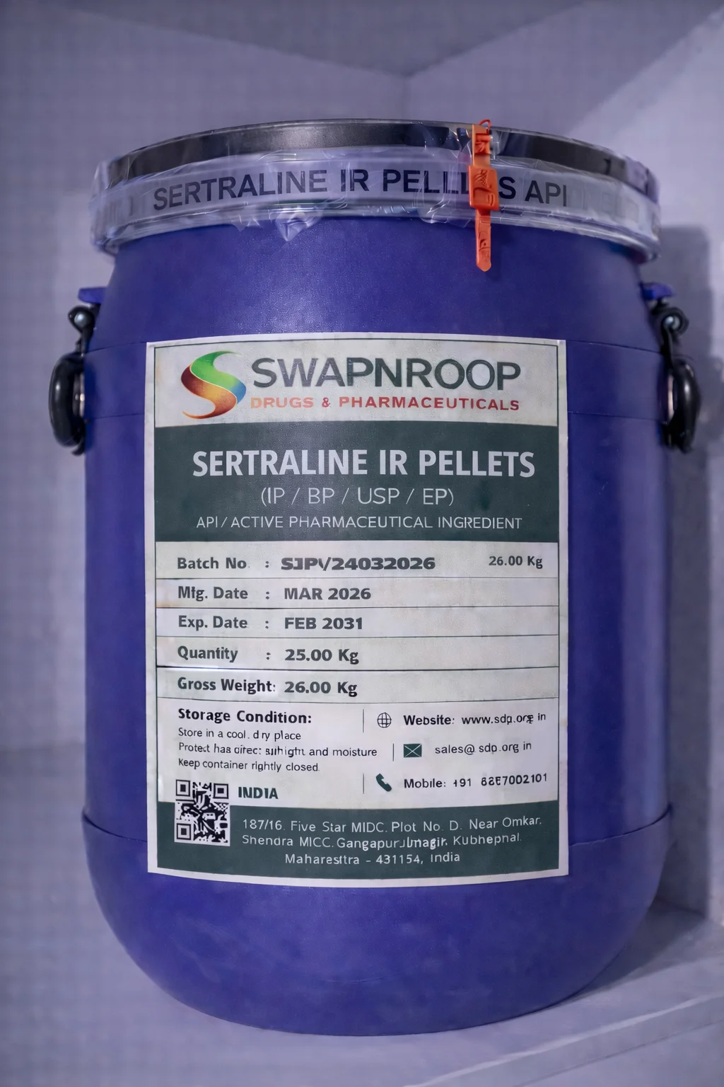 Sertraline IR Pellets